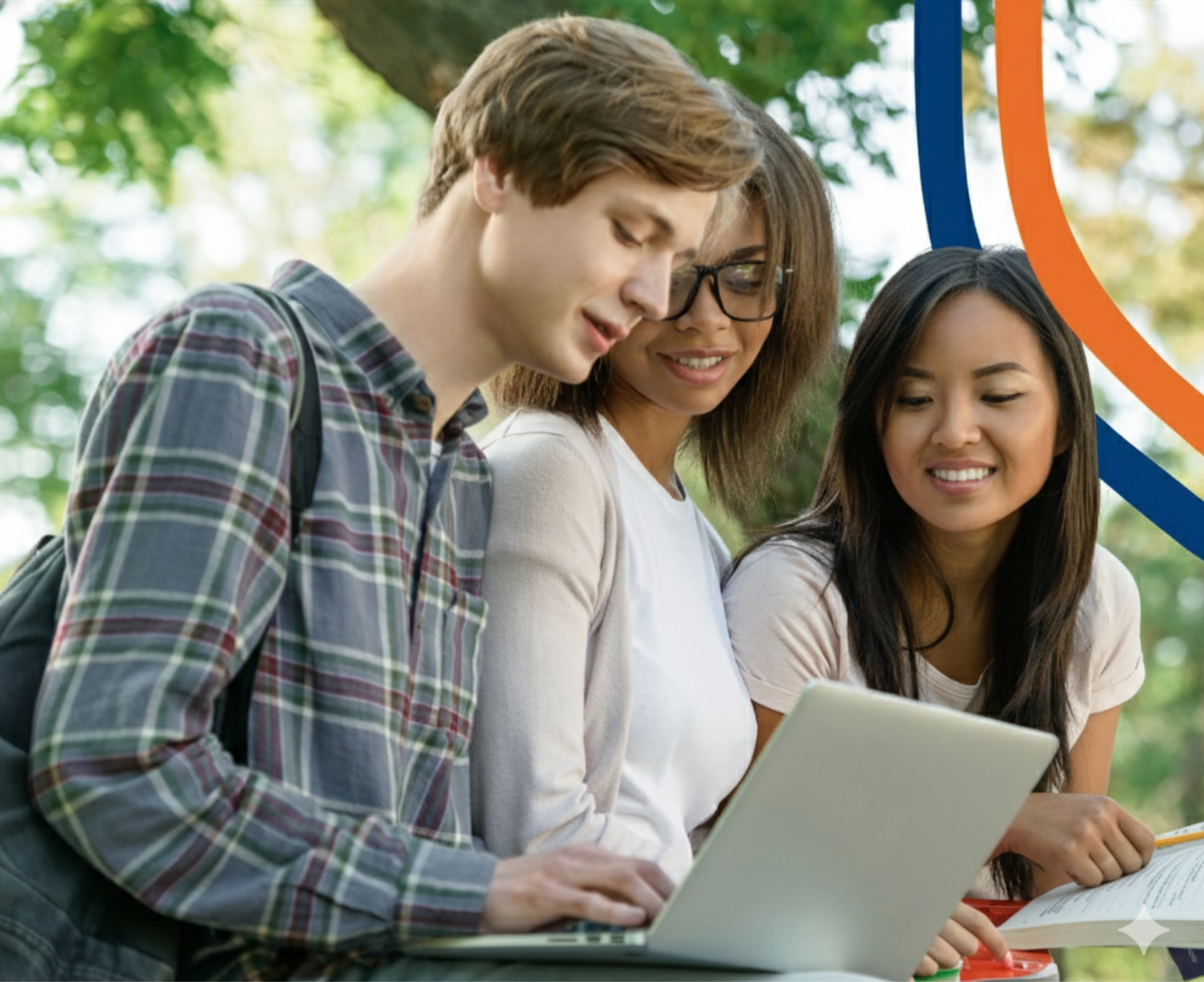 Students with laptop
